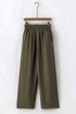 Drawstring Elastic Waist Casual Wide Leg Pants