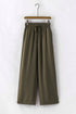 Drawstring Elastic Waist Casual Wide Leg Pants