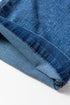 Drawstring Elastic Waist Loose Wide Leg Denim Jeans