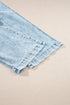 Drawstring Elastic Waist Loose Wide Leg Denim Jeans