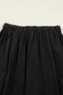 Drawstring Elastic Waist Patch Pocket Barrel Leg Pants