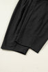 Drawstring Elastic Waist Patch Pocket Barrel Leg Pants