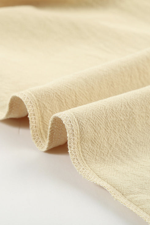 Drawstring Elastic Waist Pockets Long Straight Legs Pants