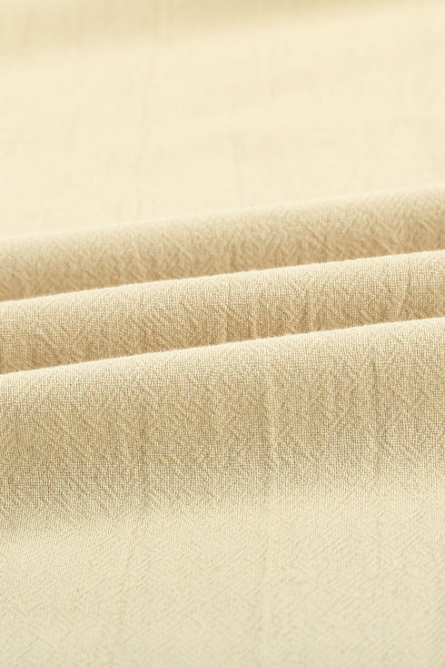 Drawstring Elastic Waist Pockets Long Straight Legs Pants