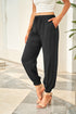 Drawstring Elastic Waist Pull-On Casual Pants With Pockets
