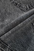 Drawstring Elastic Waistband Pocket Detail Denim Shorts