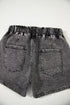Drawstring Elastic Waistband Pocket Detail Denim Shorts