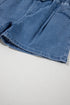Drawstring Elastic Waistband Pocket Detail Denim Shorts