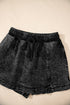 Drawstring Elastic Waistband Pocketed Solid Casual Denim Shorts