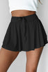 Drawstring High Waist Lined Tennis Skorts