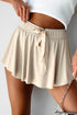 Drawstring High Waist Lined Tennis Skorts
