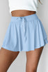 Drawstring High Waist Lined Tennis Skorts