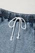 Drawstring High Waist Pocketed Denim Shorts