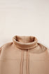 Drawstring Turtleneck Dolman Sleeve Sweatshirt