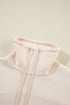 Drawstring Turtleneck Dolman Sleeve Sweatshirt