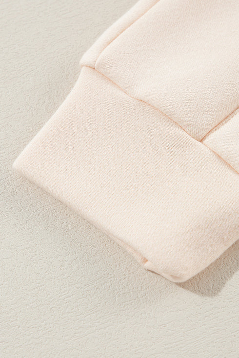 Drawstring Turtleneck Dolman Sleeve Sweatshirt