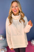 Drawstring Turtleneck Dolman Sleeve Sweatshirt