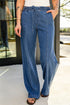 Drawstring Waist Soft Lyocell Relaxed Wide Leg Denim Jeans