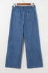 Drawstring Waist Soft Lyocell Relaxed Wide Leg Denim Jeans