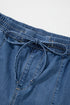 Drawstring Waist Soft Lyocell Relaxed Wide Leg Denim Jeans