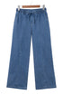 Drawstring Waist Soft Lyocell Relaxed Wide Leg Denim Jeans