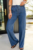Drawstring Waist Soft Lyocell Relaxed Wide Leg Denim Jeans
