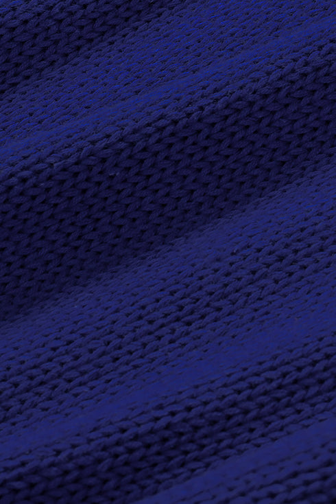 Drop Shoulder Back Cut-Out Sweater With Tie