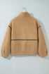 Drop Shoulder Collared Long Sleeve Regular Fit Jacket