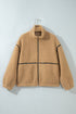 Drop Shoulder Collared Long Sleeve Regular Fit Jacket