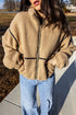 Drop Shoulder Collared Long Sleeve Regular Fit Jacket
