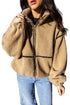 Drop Shoulder Collared Long Sleeve Regular Fit Jacket