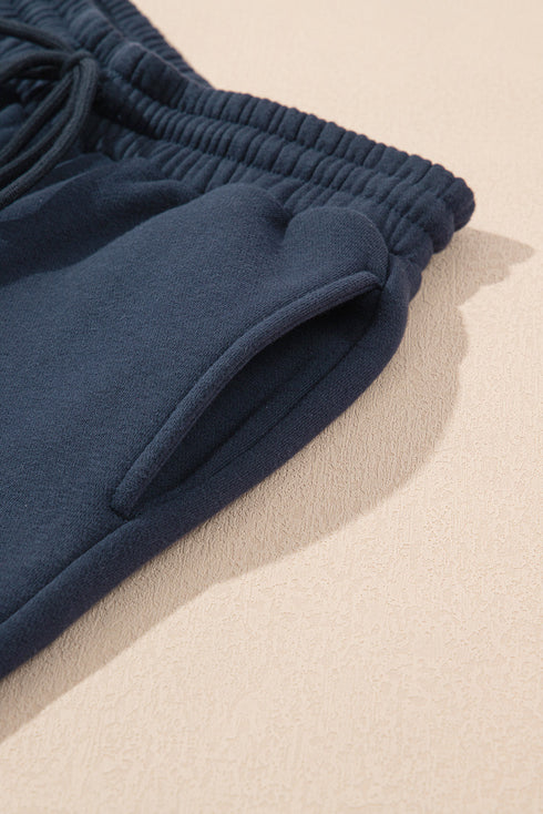 Drop Shoulder Colorblock Crewneck Jogger Activewear Set