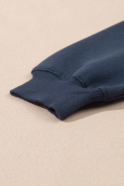 Drop Shoulder Colorblock Crewneck Jogger Activewear Set