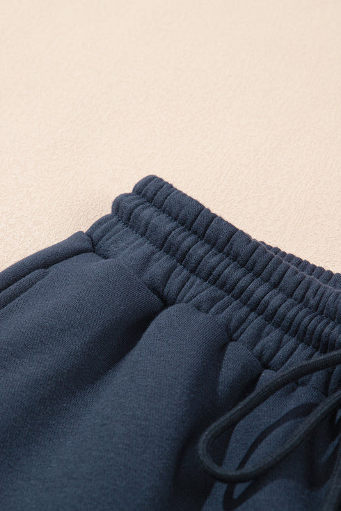 Drop Shoulder Colorblock Crewneck Jogger Activewear Set