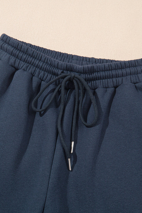 Drop Shoulder Colorblock Crewneck Jogger Activewear Set