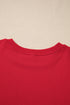 Drop Shoulder Crew Neck Solid Pullover Sweatshirt