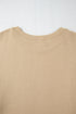 Drop Shoulder Crew Neck Solid Pullover Sweatshirt