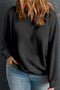 Drop Shoulder Crew Neck Solid Pullover Sweatshirt
