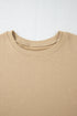 Drop Shoulder Crew Neck Solid Pullover Sweatshirt