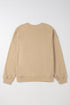Drop Shoulder Crew Neck Solid Pullover Sweatshirt
