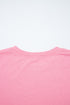 Drop Shoulder Crochet Sleeve Ruffle Cuff Top