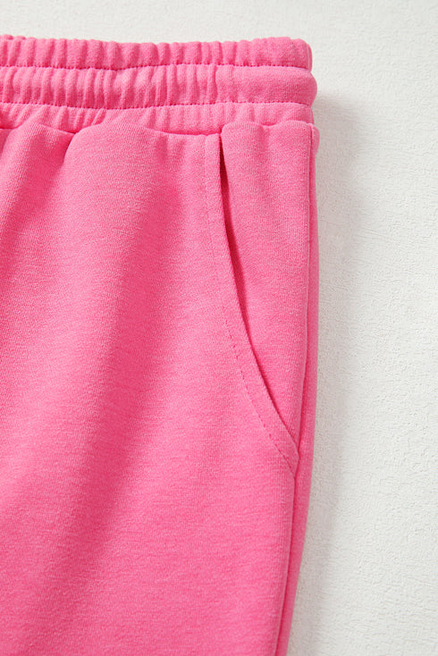 Drop Shoulder Henley Pullover And Jogger Pants Two Piece Loungewear