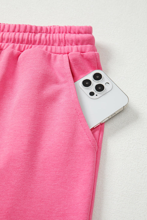 Drop Shoulder Henley Pullover And Jogger Pants Two Piece Loungewear