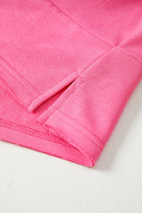 Drop Shoulder Henley Pullover And Jogger Pants Two Piece Loungewear