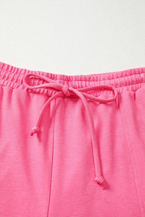 Drop Shoulder Henley Pullover And Jogger Pants Two Piece Loungewear