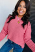 Drop Shoulder Long Sleeve Regular Fit Knit Sweater