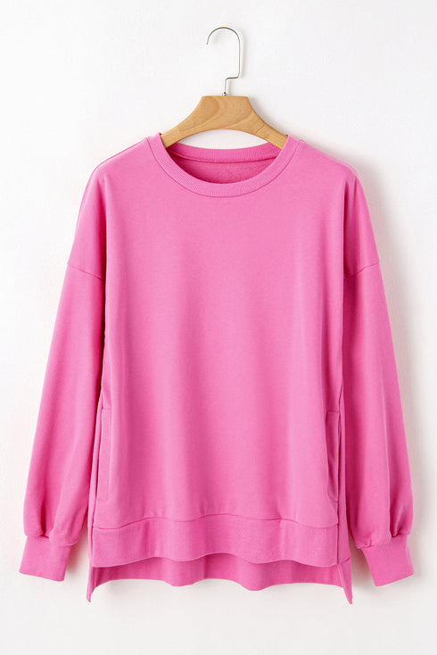 Drop Shoulder Relaxed Fit Crew Neck Sweatshirt