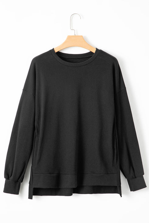 Drop Shoulder Relaxed Fit Crew Neck Sweatshirt