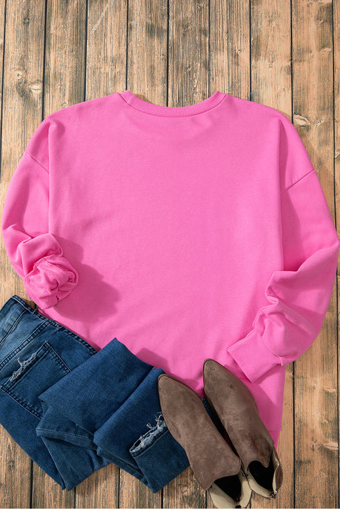 Drop Shoulder Relaxed Fit Crew Neck Sweatshirt
