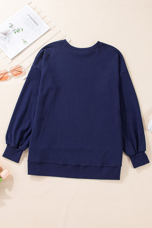 Drop Shoulder Relaxed Fit Crew Neck Sweatshirt